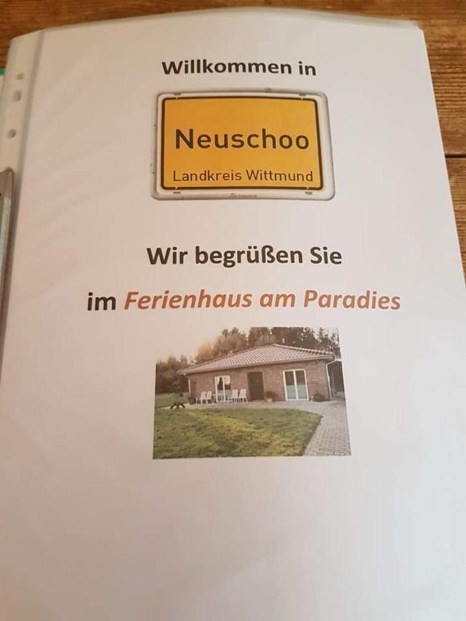 Ferienhaus Am Paradies Neuschoo Exteriér fotografie